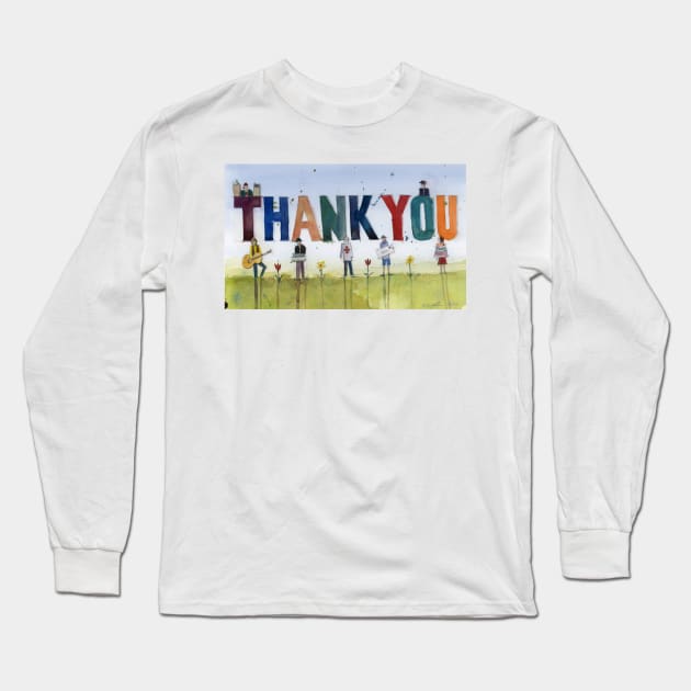 Thank you Long Sleeve T-Shirt by dfrdesign